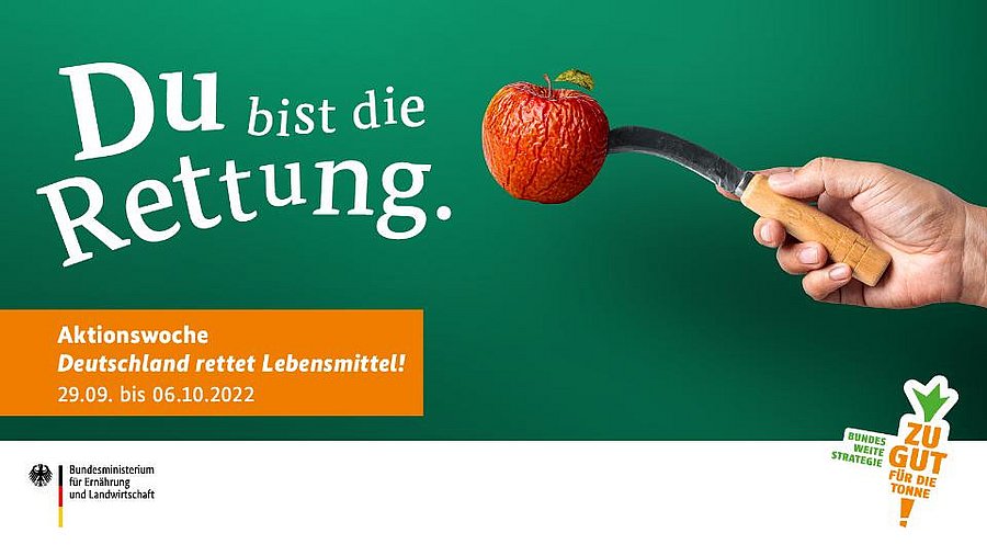 Motto-Foto zur Aktionswoche Deutschland rettet Lebensmittel 2022